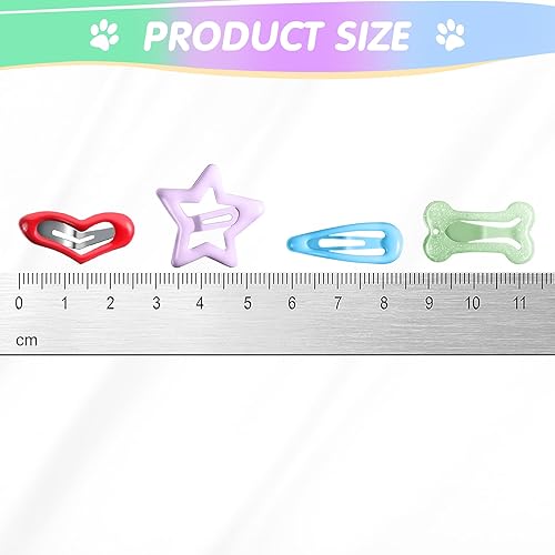 Miniatura 5 de MTLEE 40 pinzas para el pelo de perro, pasadores de pelo de mascotas, productos de aseo pequeños, pinzas para el pelo de mascotas, horquilla para