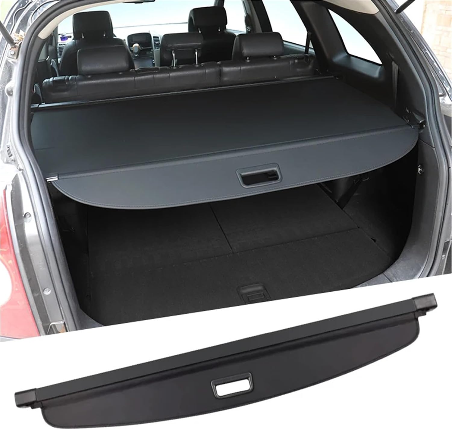 for Volkswagen Touran 2005-2015 Retractable Trunk Cargo Cover Parcel Rack Anti-Peeping Shield Privacy Auto Accessories(Leather)