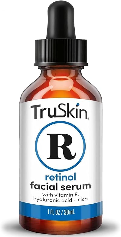 TruSkin Retinol Serum for Face – Gentle, Skin Friendly Anti-Aging Retinoid with Hyaluronic Acid, Cica & Vitamin E – Retinol Facial Serum for Smoother-Looking Skin & Improved Texture, 1 Fl Oz
