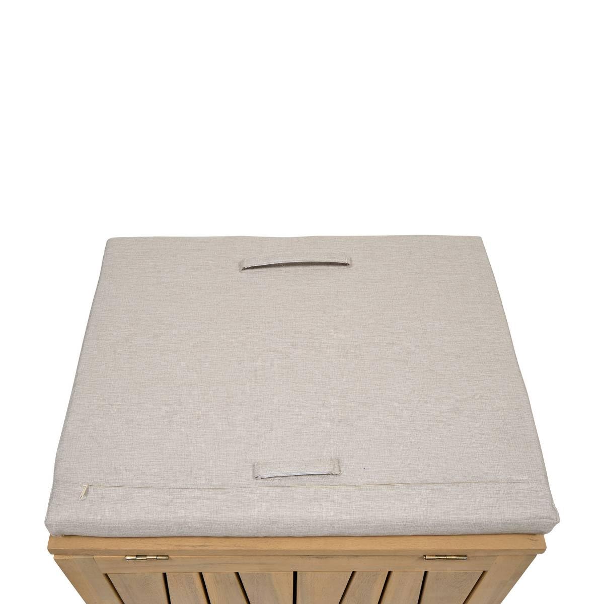 Hespéride - Coffre de rangement 100l avec assise lodgia beige acacia