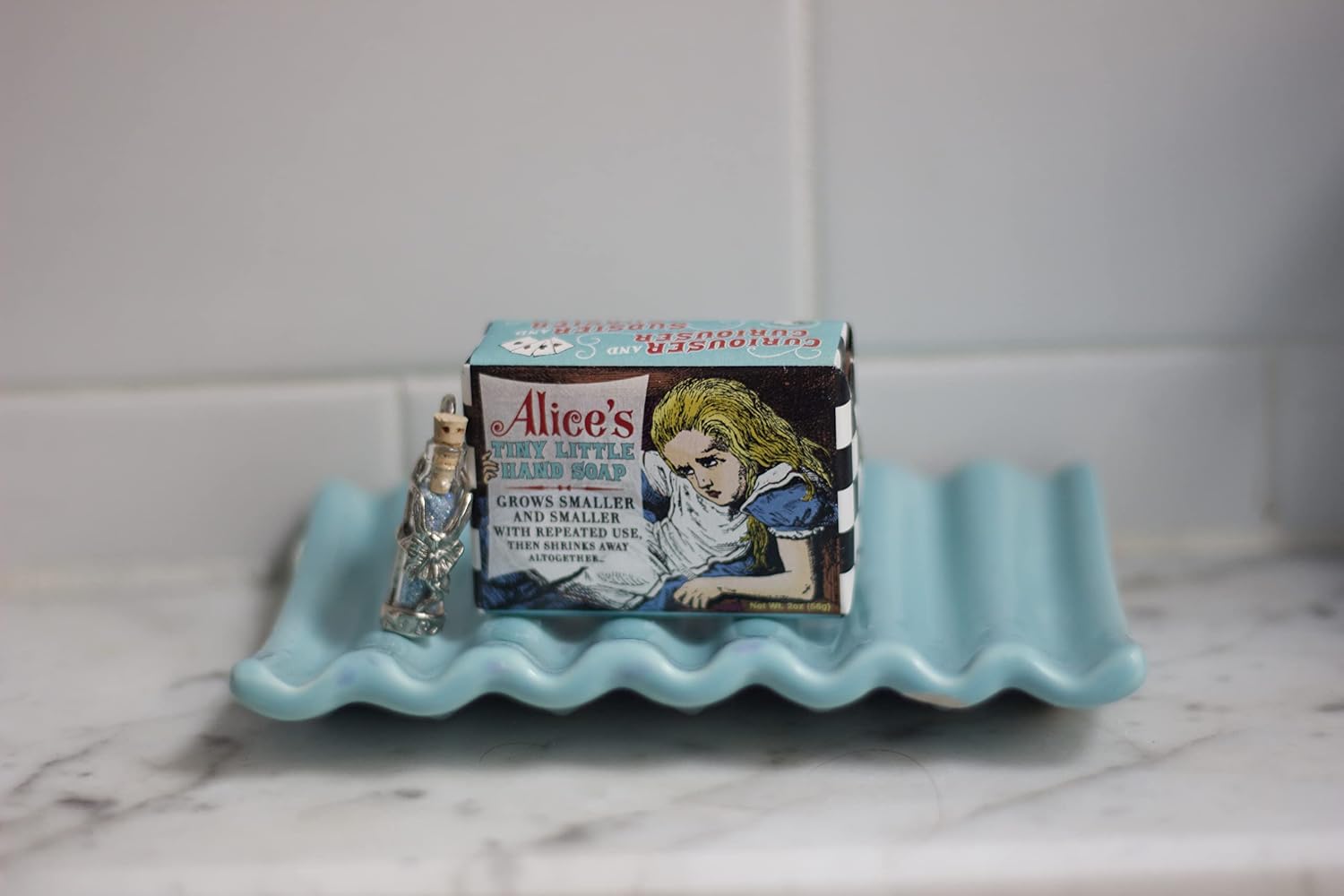 The Unemployed Philosophers Guild Alice's Tiny Little Hand Soap - Made in the USA, 2oz (56g) Travel or Hotel Sized Wonderland Guest Bar Soap