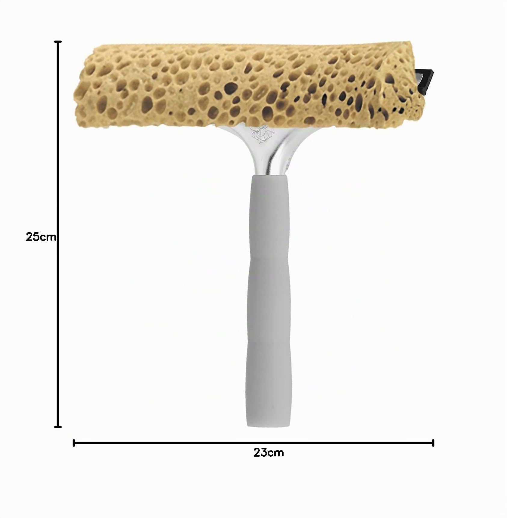 Apex Lavavetri con Spugna Extra-Resistente, Gomma e Struttura in Metallo – Impugnatura Ergonomica – Ideale per Auto e Vetri Esterni – Attacco Universale per Manici
