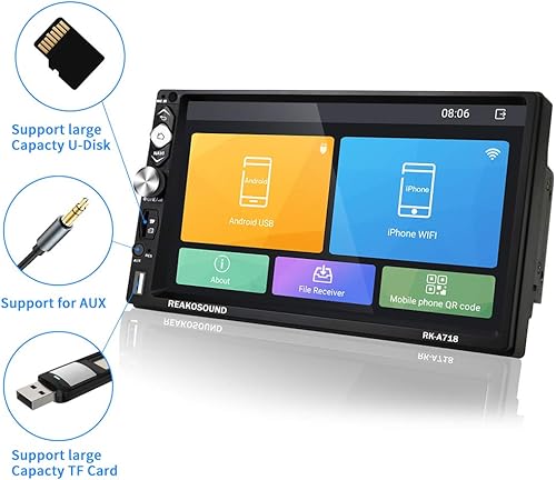 Miniatura 16 de Hikity Estéreo Android para automóvil de 10.1 pulgadas, pantalla táctil, radio de coche, receptor de audio de coche de doble DIN con navegación