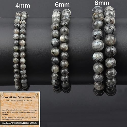 Vista 72 de MASSIVE BEADS Pulsera elástica de yoga hecha a mano con piedra natural, cristal curativo, energía, regalos para adultos unisex de 0.157 in, 0.236