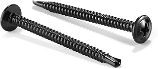 #10 x 3" Sheet Metal Screws 250PCS 410 Stainless Steel Truss Head Fast Self Tapping Screws Black Oxide by SG TZH