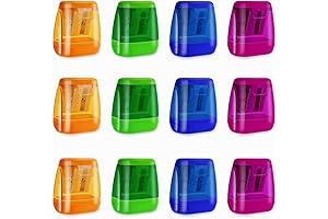 12-Piece Handheld Pencil Sharpeners for Home, Office, and School