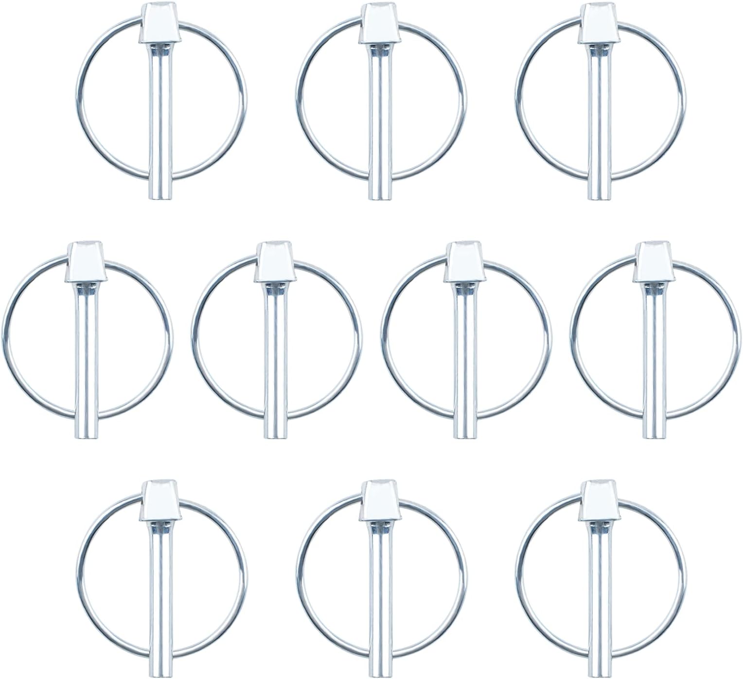 INCREWAY Lynch Pin, 10PCS Dia 6mm Carbon Steel Trailer Lock Pin Lynch Retaining Pins Locking Pin Fasteners for Track Farm Lawn