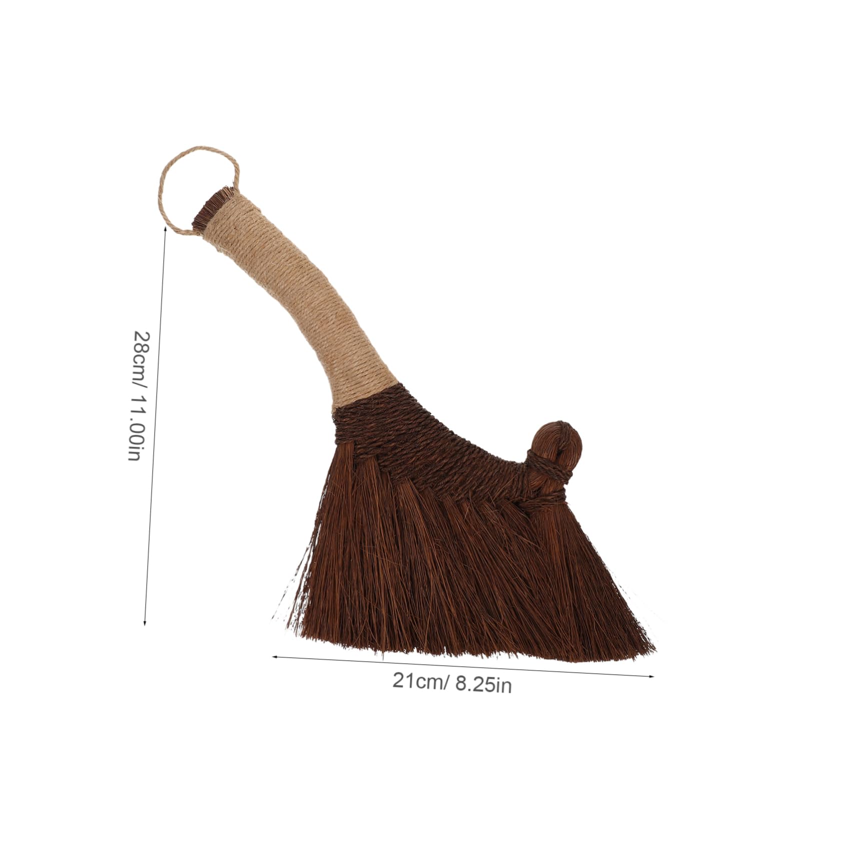 Unomor Small Grass Broom Dust Mop for Desk Vietnamese Straw Broom Dust Removal Brush for Home Office