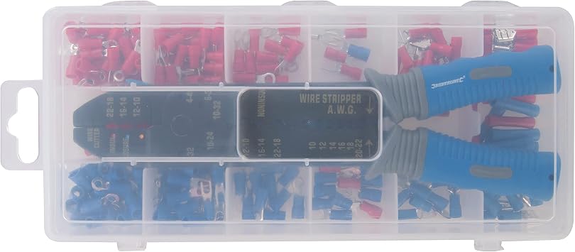 Silverline 457054 Crimping Tool Set - 271 Pieces,Assorted colours