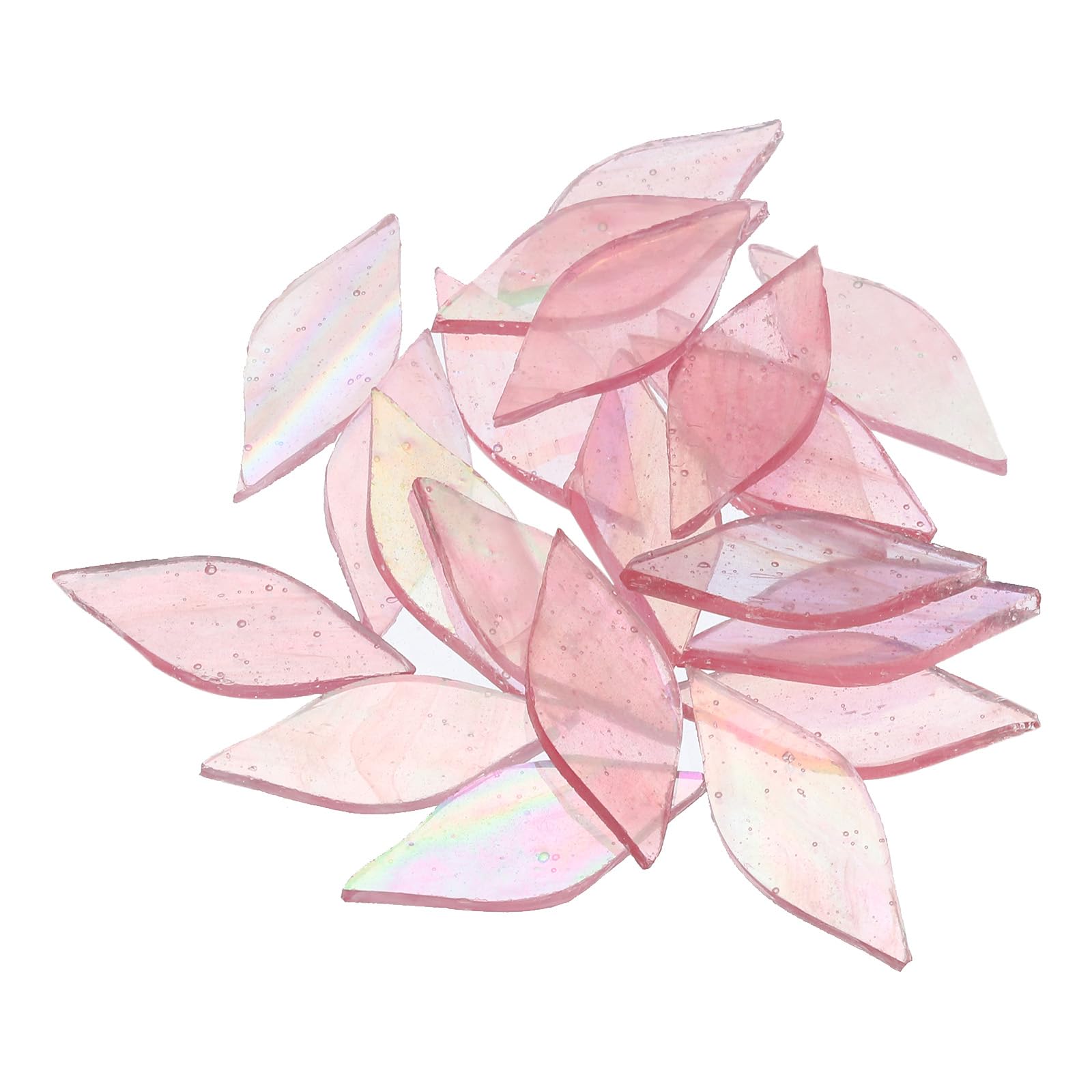 Mosaico de vidrio rosa AB para decorar marcos y jarrones hechos a mano