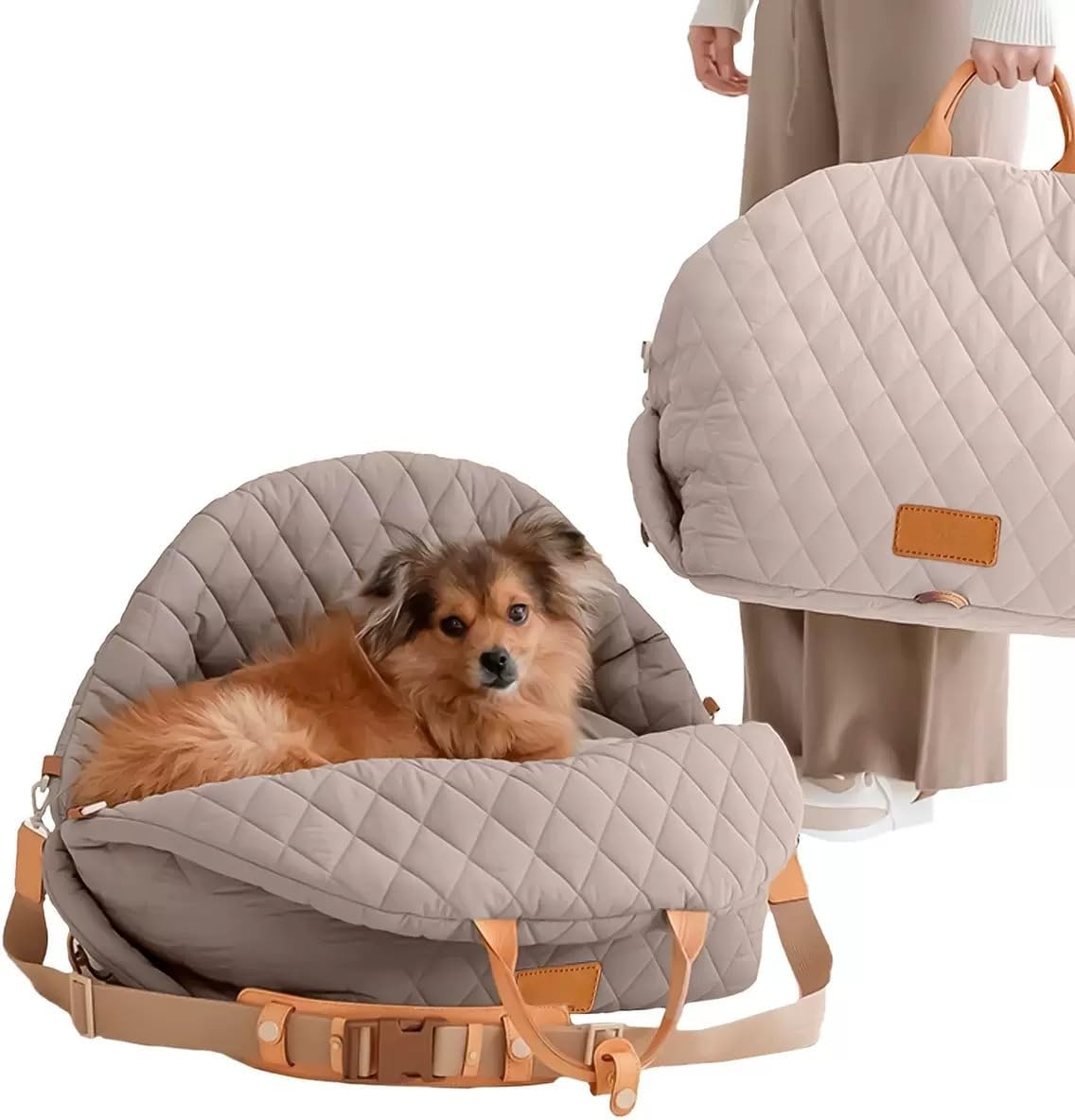 3-in-1 Foldable Pet Bag, Portable for Outing Travel, Slanted Backpack, Handheld Waterproof Car Seat, Cat Nest, Dog Nest, Suitable for Small and Medium Sized Dogs and Cats (Colorful)