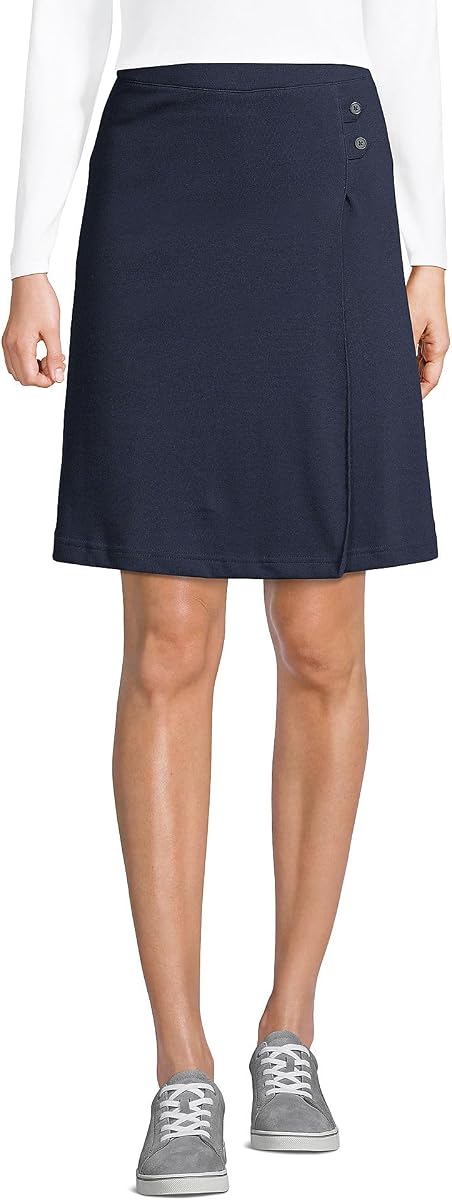 Women's Knit Skort Above the Knee 6 Classic Navy