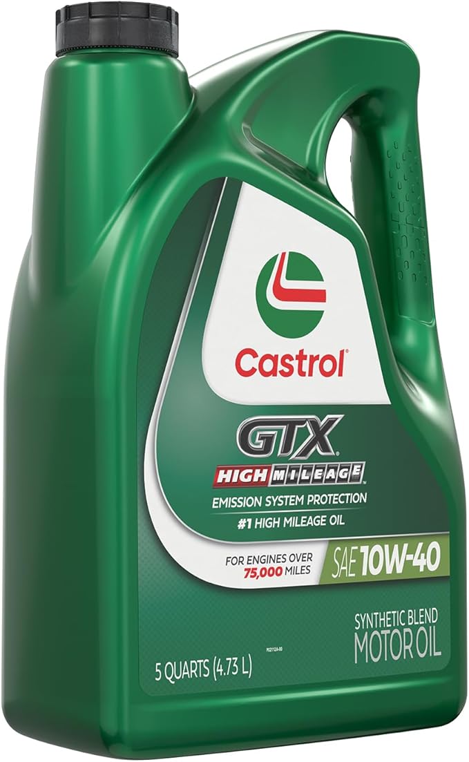 Castrol GTX High Mileage 10W-40 Aceite de Motor 5 Cuartos miniatura 2