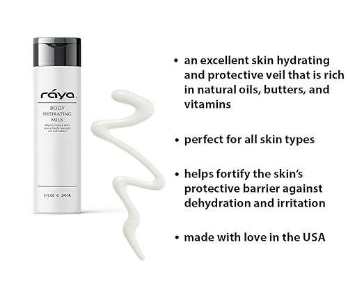 Miniatura 3 de Raya Leche hidratante corporal de 8 onzas (S-102)  Loción corporal hidratante, hidratante y restauradora  Rica en aceites naturales, mantequillas y