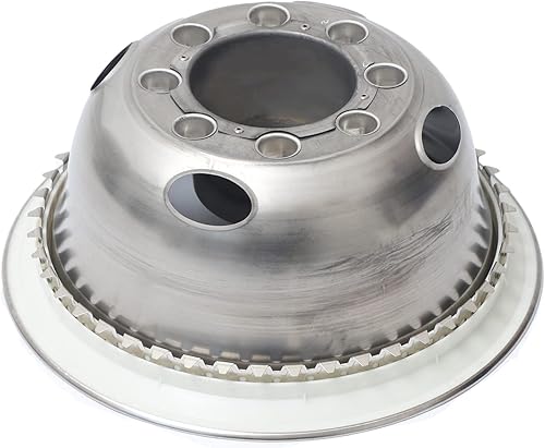 Miniatura 5 de Simulador completo de ruedas de acero inoxidable pulido a presión de 16 pulgadas, 8 lengüetas, 4 agujeros de mano, para Chevy GMC 3500 1974-2000,