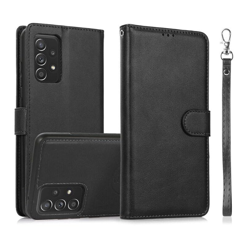 Coque arrière Samsung Galaxy A34 5G rabat magnétique amovible et étui portefeuille cuir
