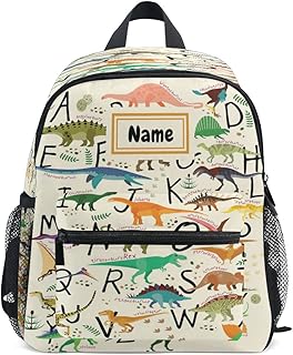 Abc Dinosaurs Custom Backpack, Toddler Backpack Kindergarten Schoolbag Personal for Girl Boy