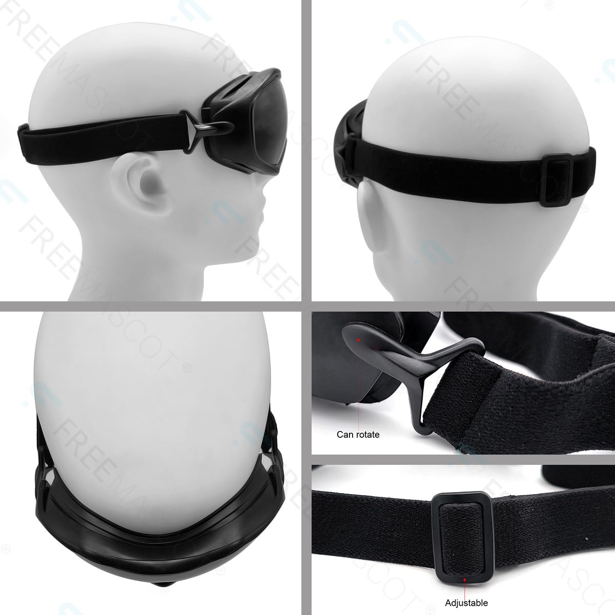 FREEMASCOT OD 8+ 190nm-450nm / 800nm-1100nm Wellenlänge Professionelle Laserschutzbrille für 405nm, 450nm, 980nm, 1064nm Laser