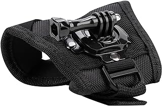 Oumij Wrist Strap Band Holder 360Â° Rotation Hand Wrist Strap Band Mount Arm Belt Glove Style Hand Mount Strap Wristband for Hiking for Gopro 4/3+/3/2/1