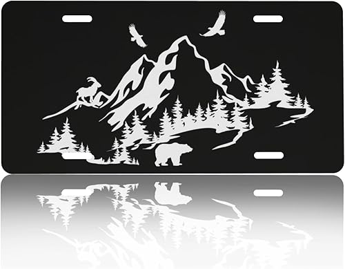 Miniatura 13 de Cubierta de placa frontal – Accesorio de metal para auto de aluminio, etiqueta de tocador novedosa resistente al óxido para hombres y mujeres, 6x12