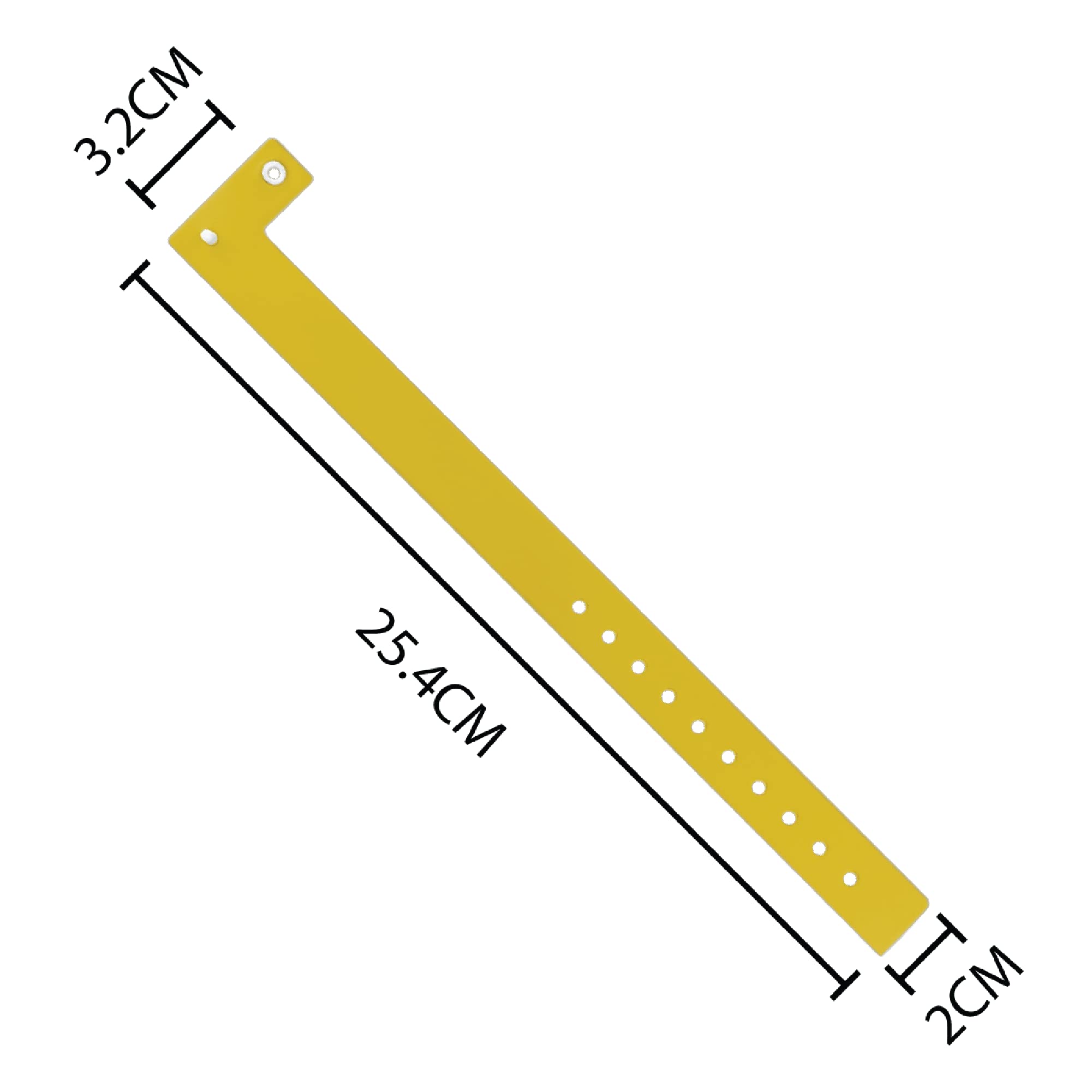 100 bracelets en vinyle jaune/plastique imperméable - Bracelet pour VIP pour les fêtes de piscine.