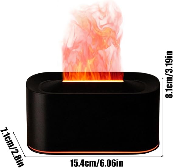 Flame Air Diffuser 220ml Aromatherapy Device with 7-Color Lights