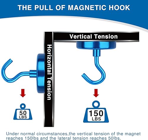 Vista 176 de LOVIMAG Imanes de crucero con ganchos, ganchos magnéticos de 50 libras para cabinas de cruceros, imprescindibles para viajes, imanes de neodimio