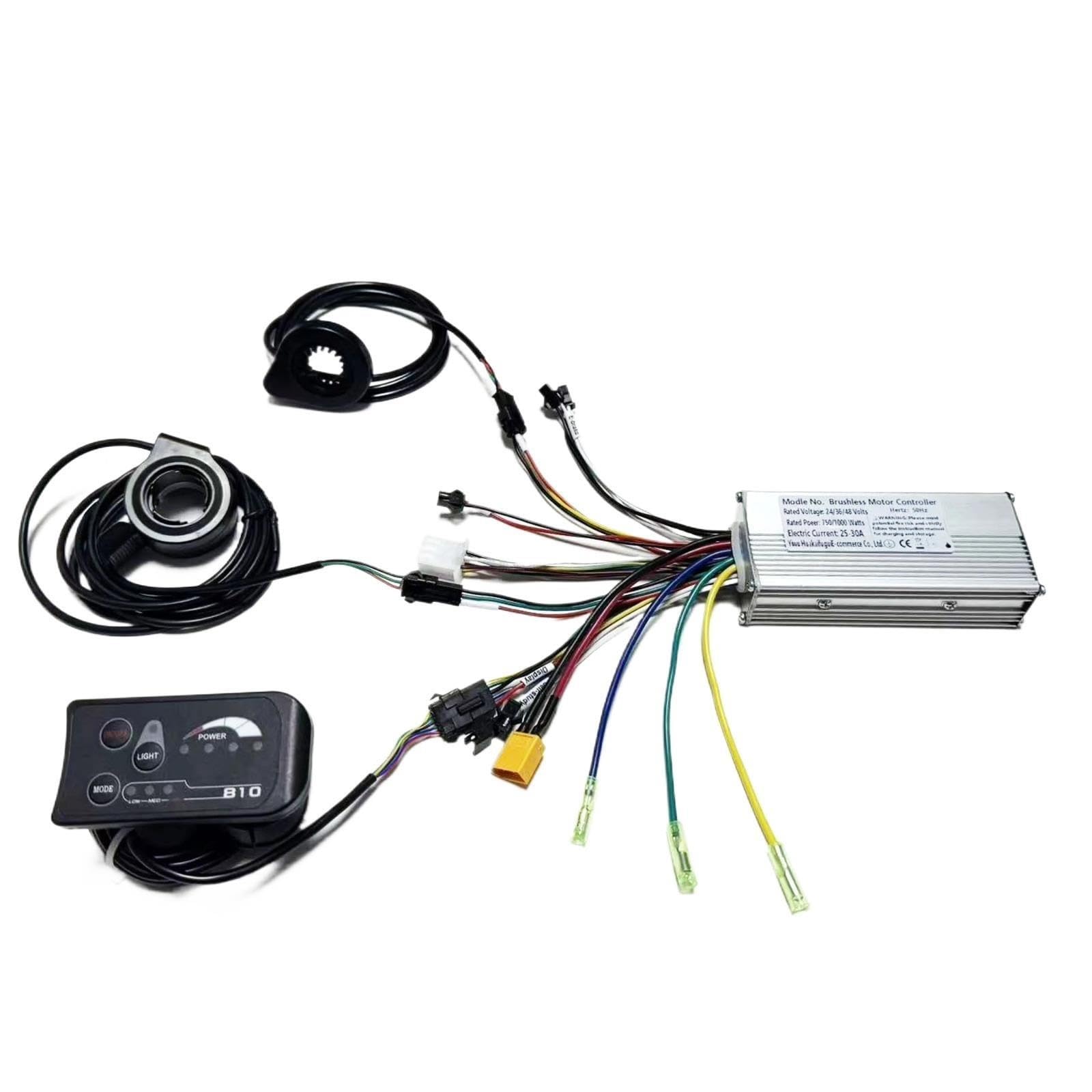 30A 24V 36V 48V 350W Sinus bezszczotkowy kontroler silnika z wyświetlaczem LED S810 PAS 12 magnesów przyspieszenia do e-skutera elektrycznego roweru