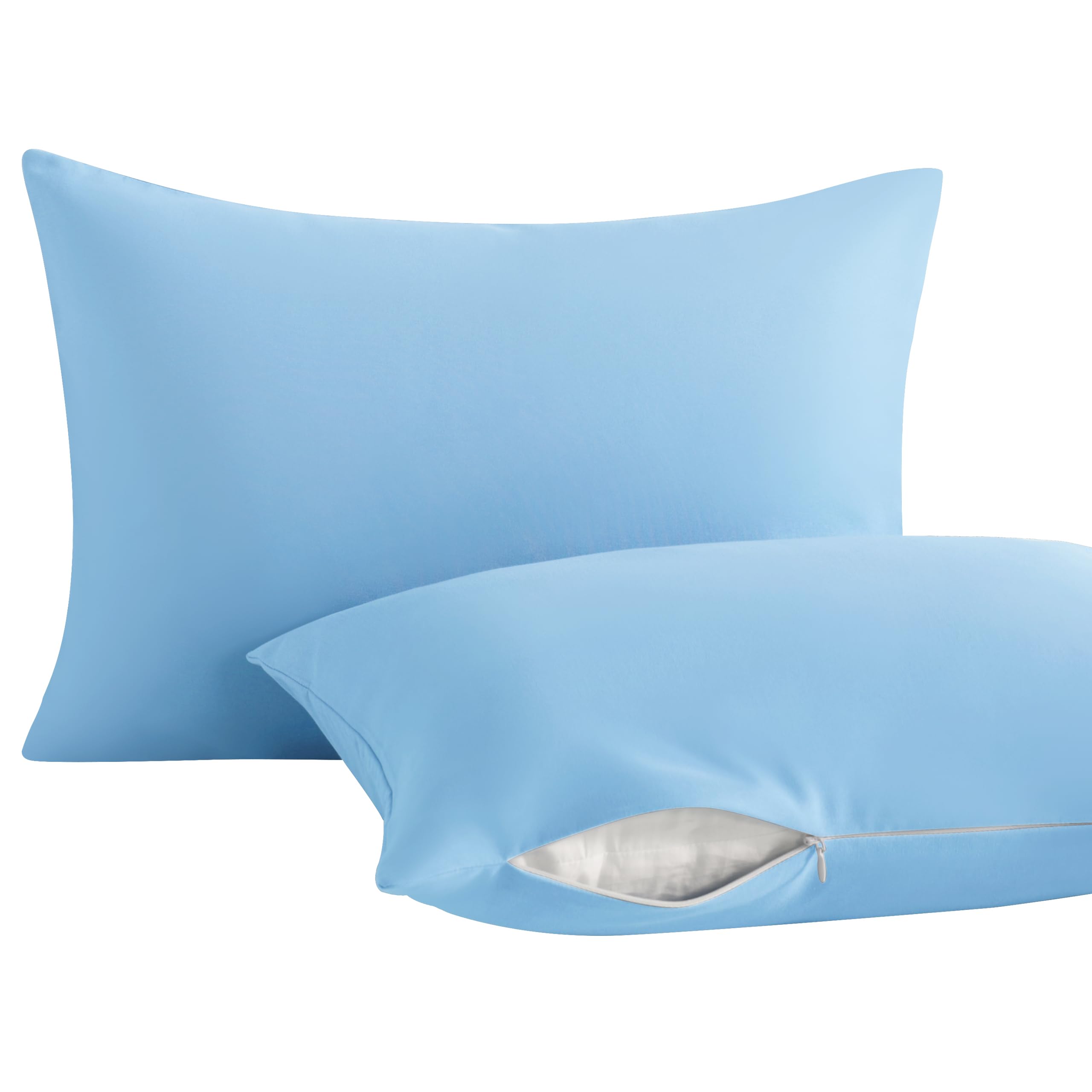 NTBAY Toddler Pillows with Pillowcases Set, 4 Piece 13 x 18, Sky Blue