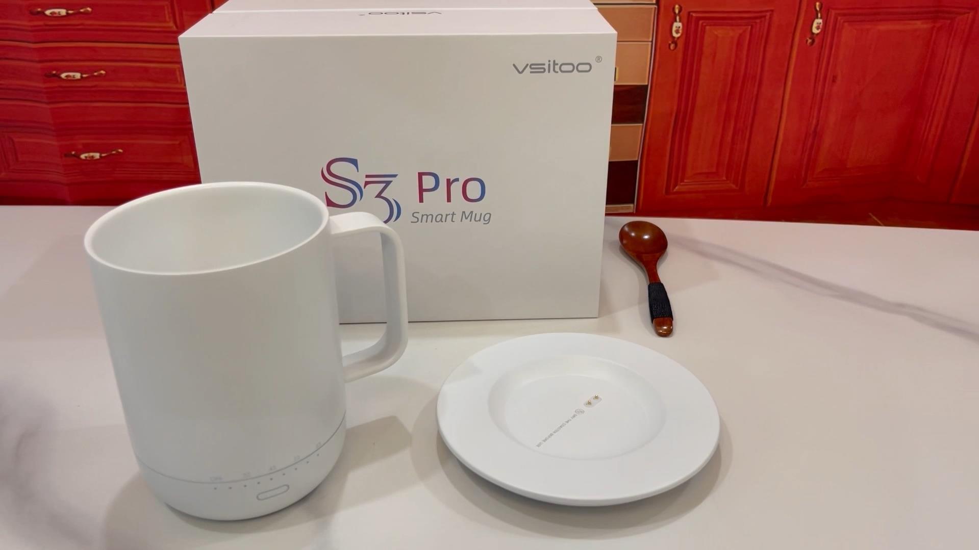 Vsitoo S3 Pro – Tasse à Café Auto-chauffante, Intelligente Avec Contrôle De La Température (49 °C à 65,6 °C), Fonctionnement Par Application/bouton