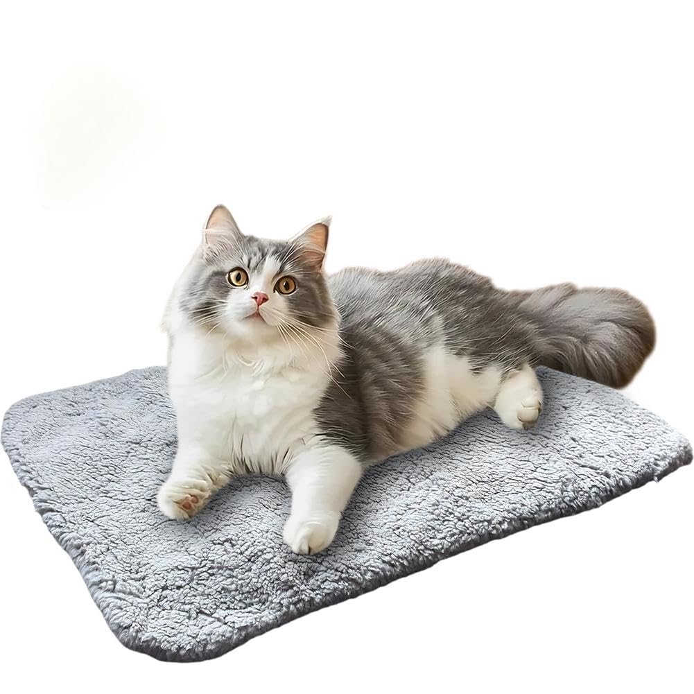 Selbstheizende Decke Katze Hunde Wärmedecke - 40x50cm Haustiere Wärmematte, Hundematte Selbstwärmende Katzendecke, Waschbare, Flauschig Warme, rutschfest Thermodecke