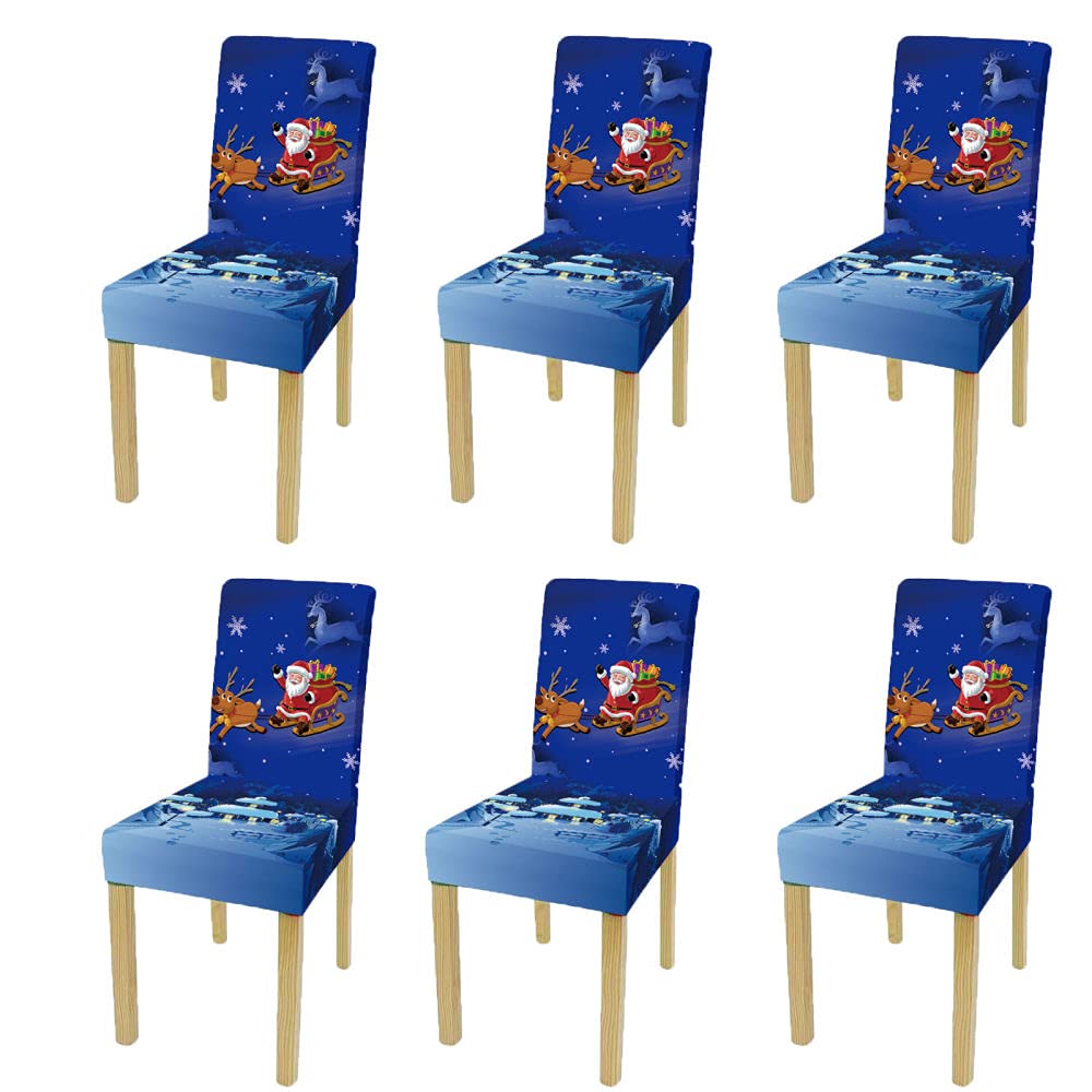 Housse de chaise de salle à manger de Noël pour décoration de table de fête
