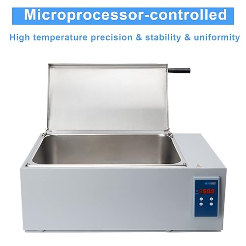 Miniatura 2 de ONiLAB Calentador termostático de baño de agua de laboratorio científico digital, 20L, 1000W, RT-176.0 F (RT-176F), 110V