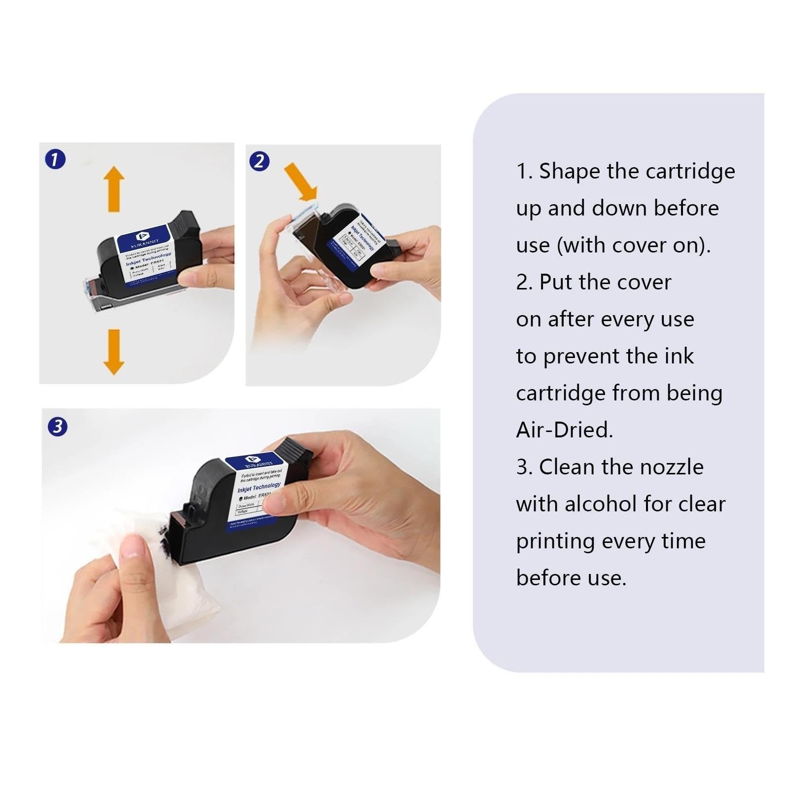 Cartuccia D'inchiostro Solvente Nero ER521 25,4 Mm 72 Ml Non Crittografato
