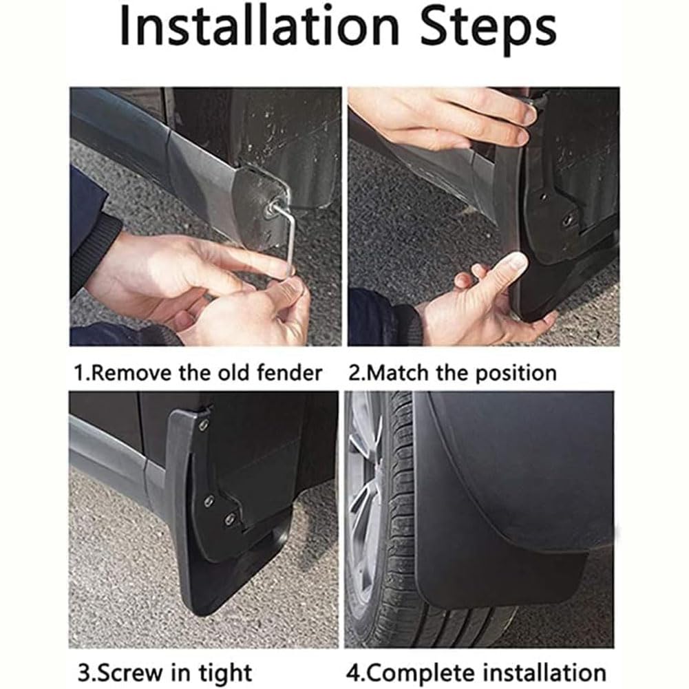 4 Pièces Voiture Bavettes pour Peu-geot 408 2010-2013, Garde Boue Avant Arrière Anti Éclaboussures Protection Styling Accessoires