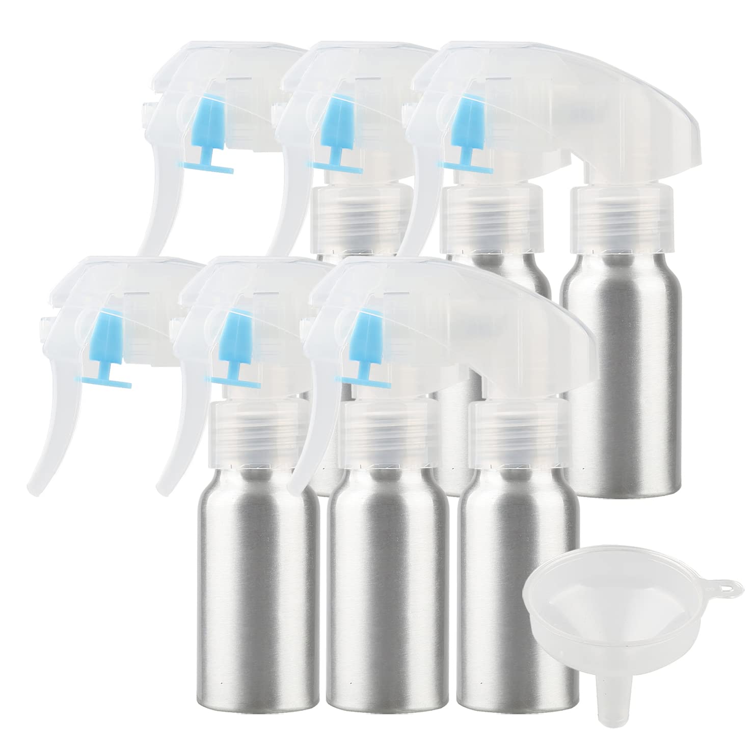12 Pezzi 30 ml Bottiglie Spray Argento Vuote in Alluminio con Pompa Trasparente Fine Nebbia Flacone Spray per Giardinaggio, Piante, Fiori, Parrucchiere, Cosmetico, Viaggiare