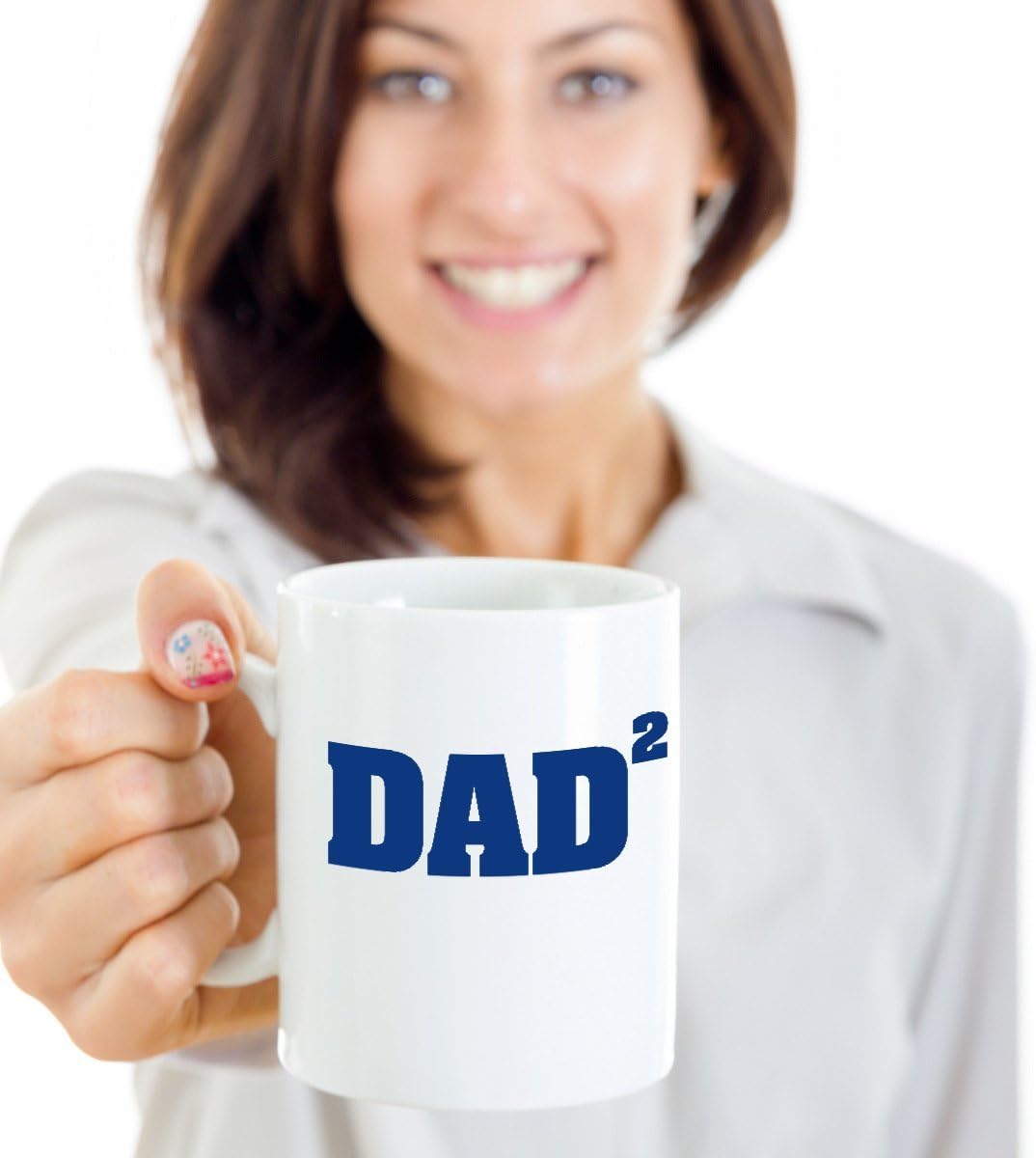 Dad Squared Coffee & Tea Mug, Cool Fathers Day Cup from Daughter or Son & Party Supplies & Favors for Men (15oz)
