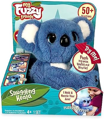 My Fuzzy Friends Peluche de Koala Interactivo con más de 50 reacciones, de 26 cm, abraza, se mueve, tiene luz y sonido, a partir de 4 años, desarrollo afectivo y emocional, Famosa (700016893)