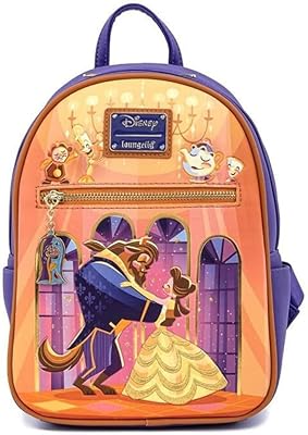 Loungefly Disney Beauty and the Beast Ballroom Scene Womens Double Strap Shoulder Bag Purse, One Size, Multi