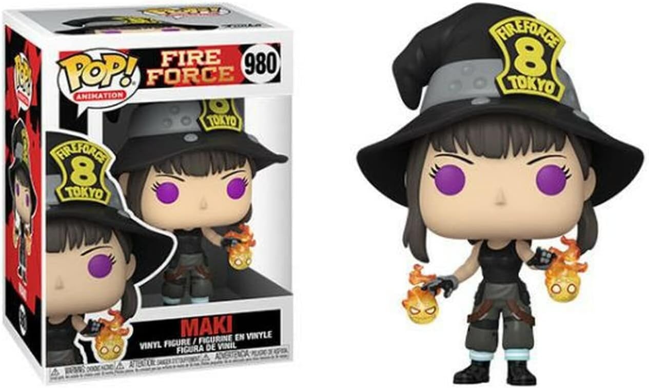 Fire Force - Maki Funko Pop! Vinyl Figure (Bundled with Compatible Pop Box Protector Case), 3.75 inches