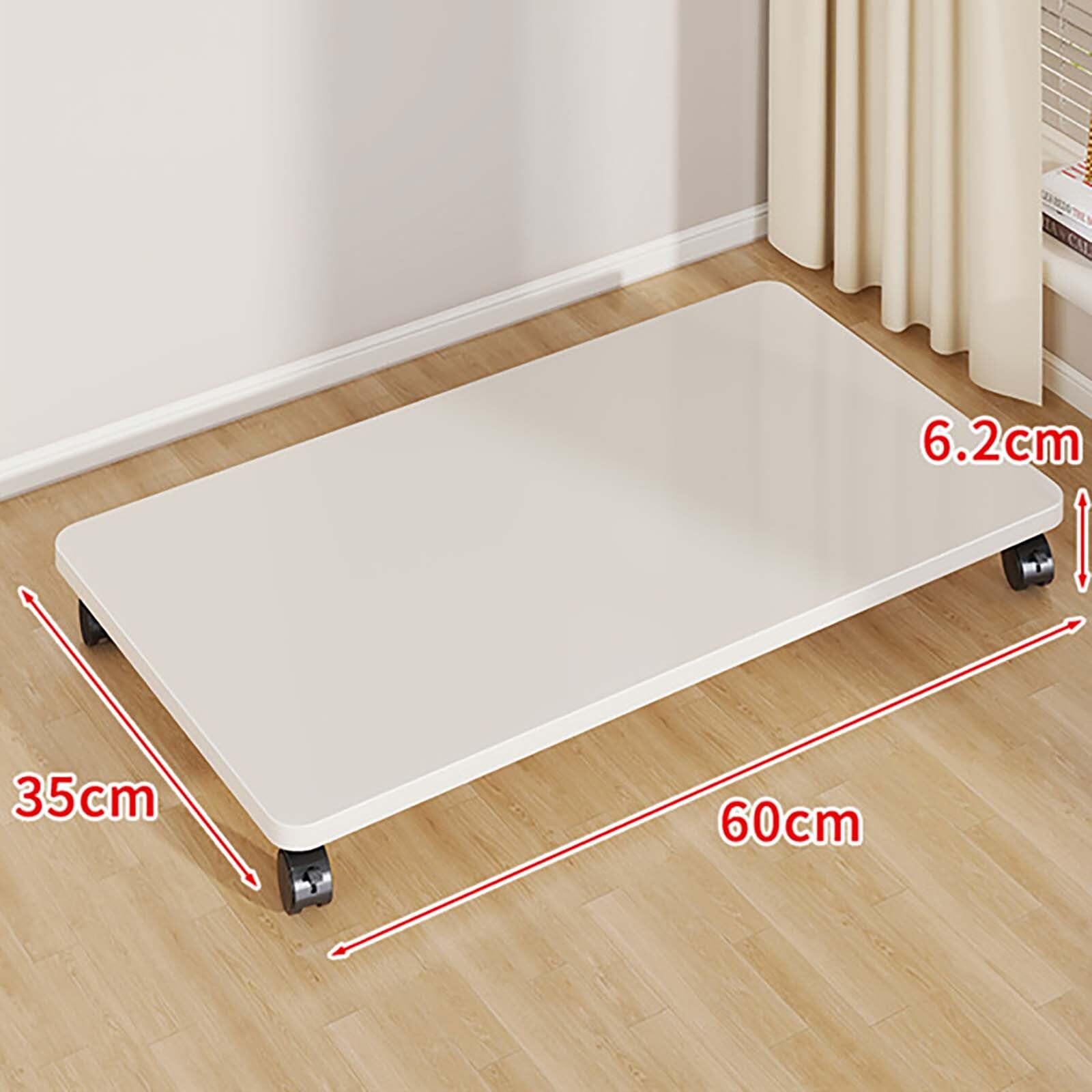 Carro de transporte de piel resistente con ruedas y frenos, 60 x 35 x 6,2 cm, para un fácil almacenamiento y transporte de piel, perfecto para reubicación en el hogar y la oficina