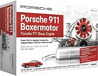 Franzis Porsche 911 Boxer Engine Model Kit - Transparent 1:4 Scale Functional Build with Sound & Museum Manual