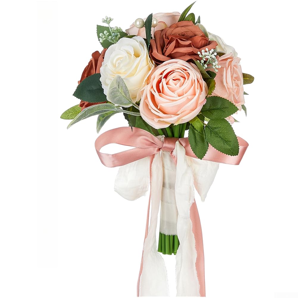Künstliche Blumen 20cm Realistisch Seide Künstliche Blumen 20cm(5954) | Romantisches Design, staubrosa Farbton, für ideal für Fotoshootings, 29x20cm Größe, weiche Textur