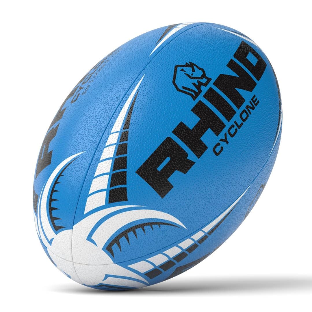 Rhino Rugbyball, leuchtend Orange, 1 Stück, 3D-Griff, 4-lagig, laminiert, Latex, Rugby, handvernäht