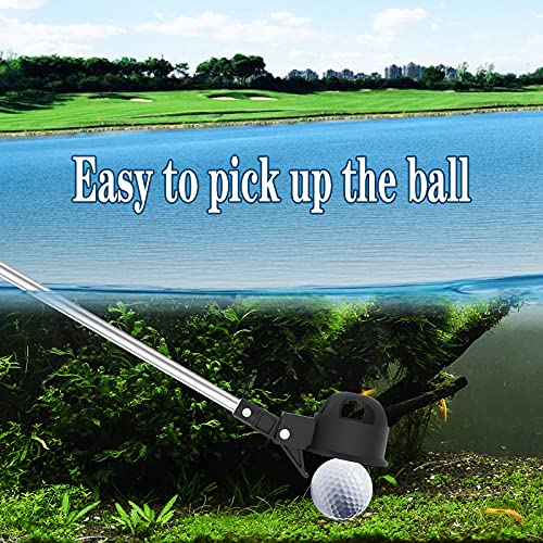 Sisteraling Golf Ball Retriever,Stainless Telescopic Extendable Golf Ball Retriever For Water With 2 Pocket Golf Club Cleaner Brush Tool,Golf Accessories,Golf Gift For Men #TOP4