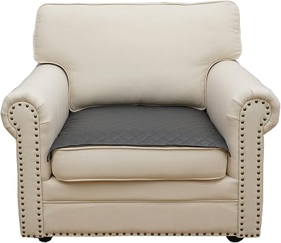 Eismodra Couch Covers for 3 Cushion Couch Sofa Armrest Chair Cover Sectional Slipcovers Washable Furniture Protector for Dogs Pet L Shaped,Dark Gray 28 x 28 inches Only 1 Piece