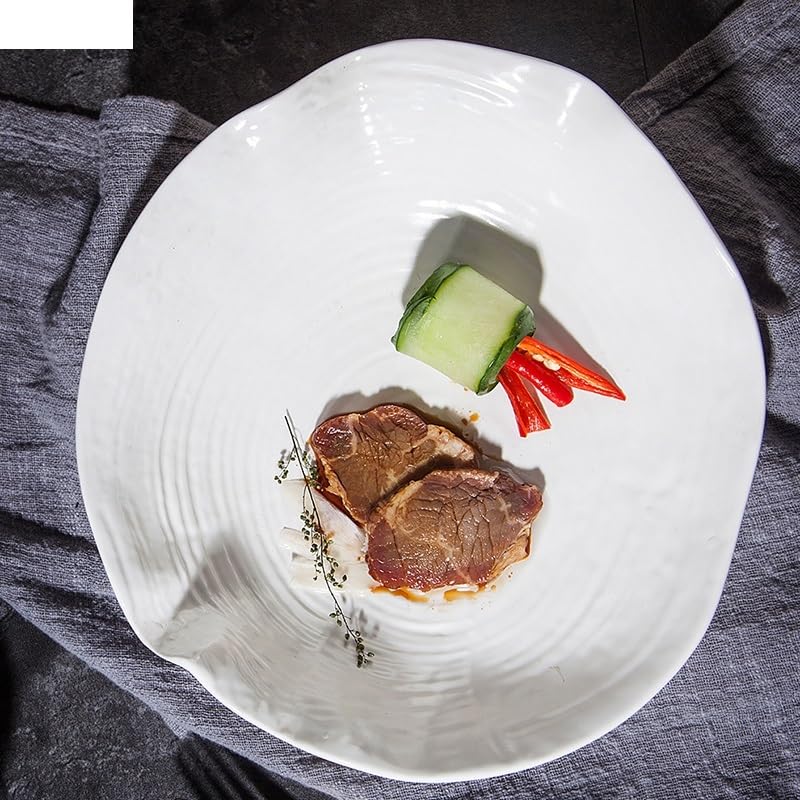 Stapelbare Moderne Essteller Kreative Keramik Pasta Steak Teller Abendessen geformt Geschirr Salatteller Snack Desserts Tablett Hotel Restaurant Gemüseschale