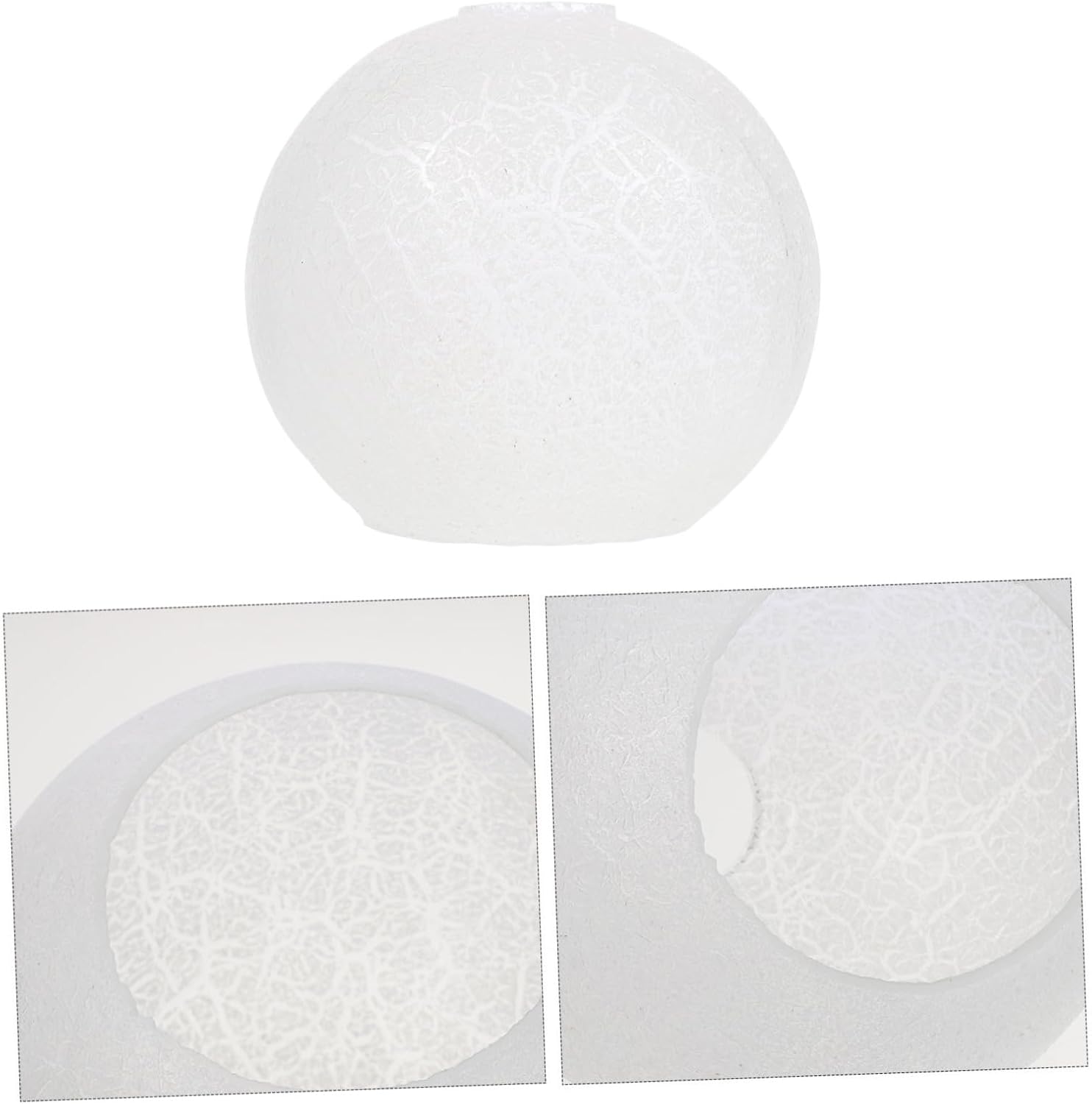 Ceiling Lamp Cover Cracked Pattern Glass Chandelier Shade Decorative Fixture for Home Bedroom and Hotel and Stylish Replacement for Pendant Lights