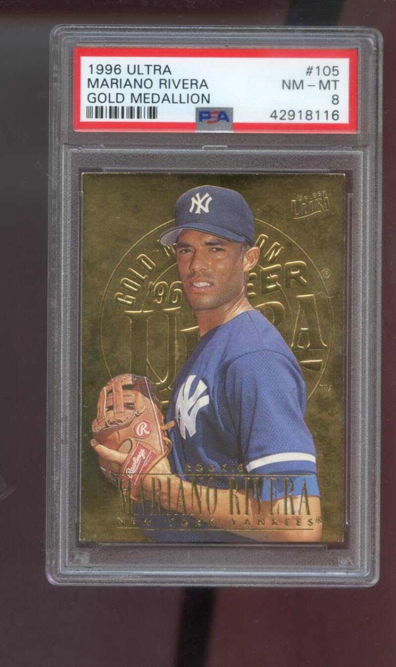 1996 Fleer Ultra Gold Medallion #105 Mariano Rivera Rookie PSA 8 Graded Baseball Card MLB INSERT New York Yankees