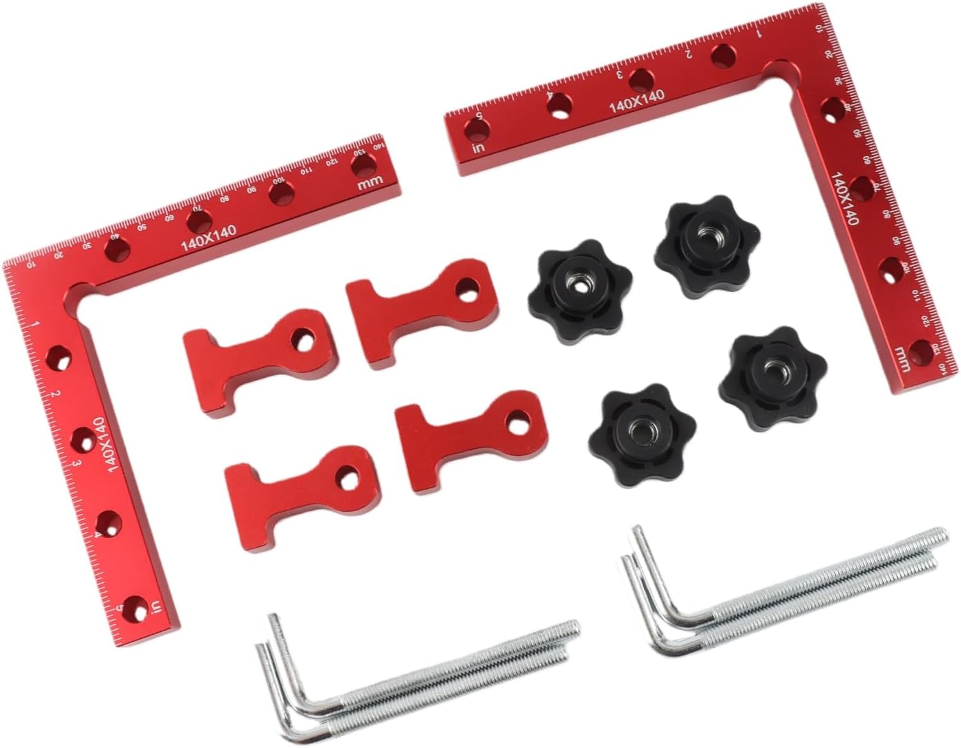 Eujgoov Right Angle Clamp Set, 90 Degree Aluminum Alloy 140x140mm